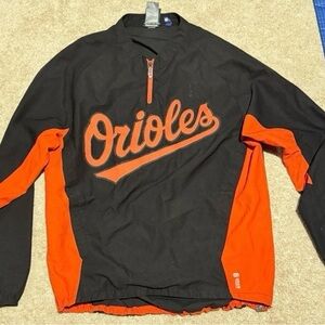 MLB oriles Baltimore Majestic Authentic Black Jacket